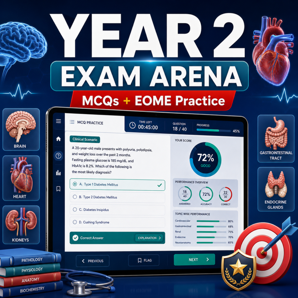 Year 2 MBBS — Exam Arena