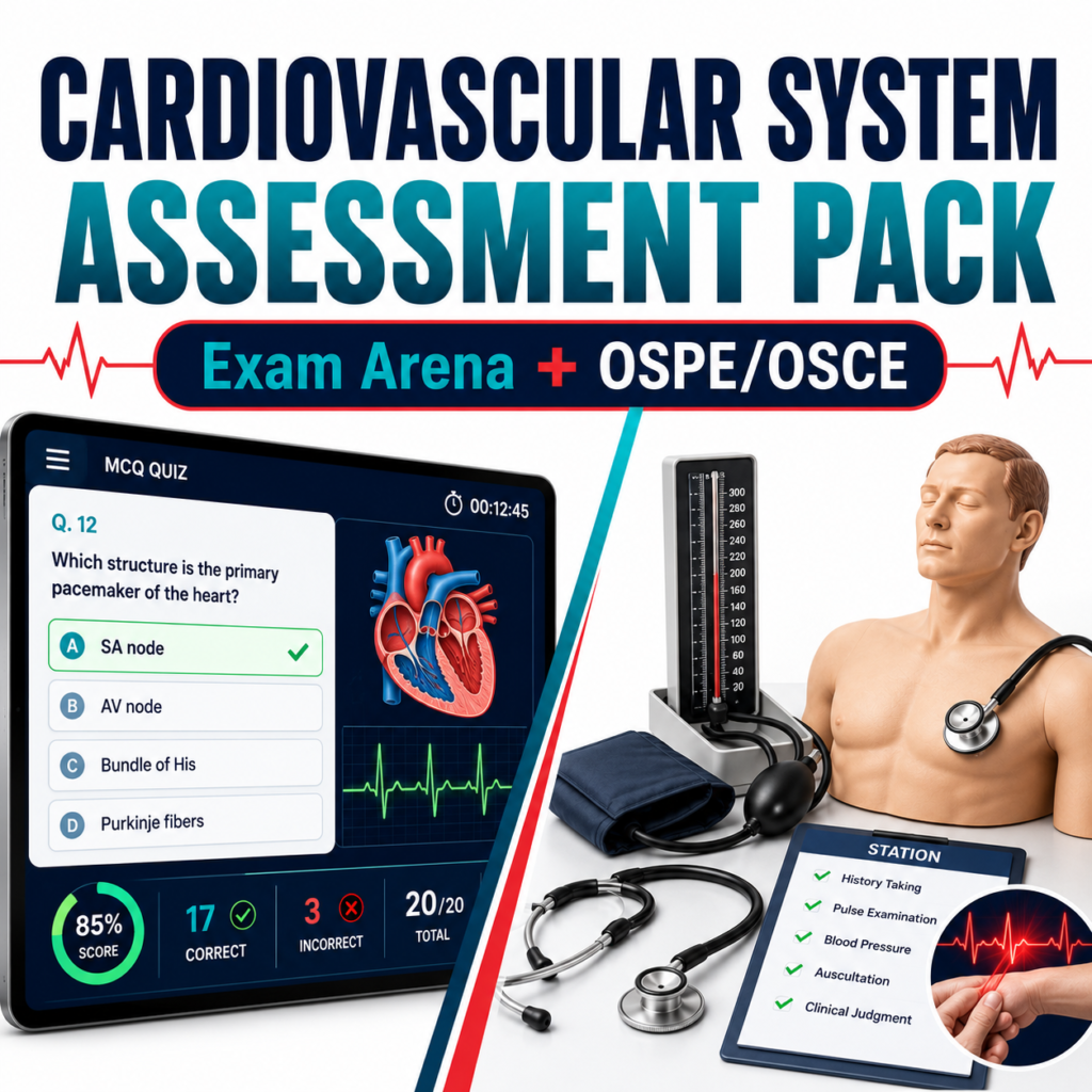 CVS Exam Arena + OSPE/OSCE Pack — Year 1 MBBS